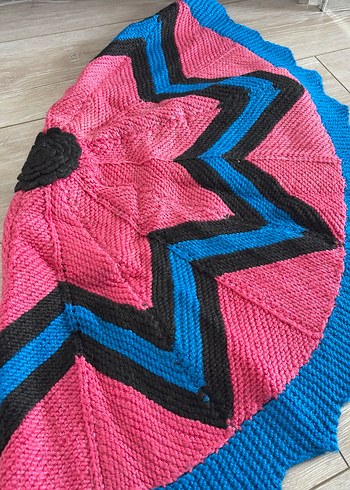 Renkli Nakışlı Bohem Yuvarlak Halı - Görsel 3