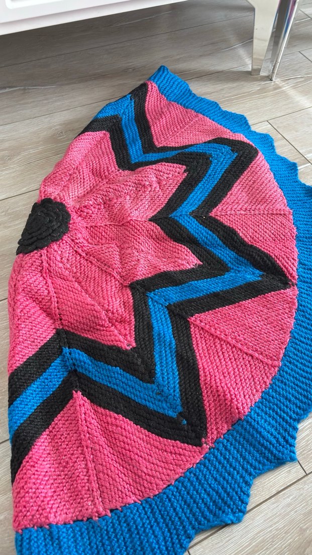 Renkli Nakışlı Bohem Yuvarlak Halı - Görsel 2