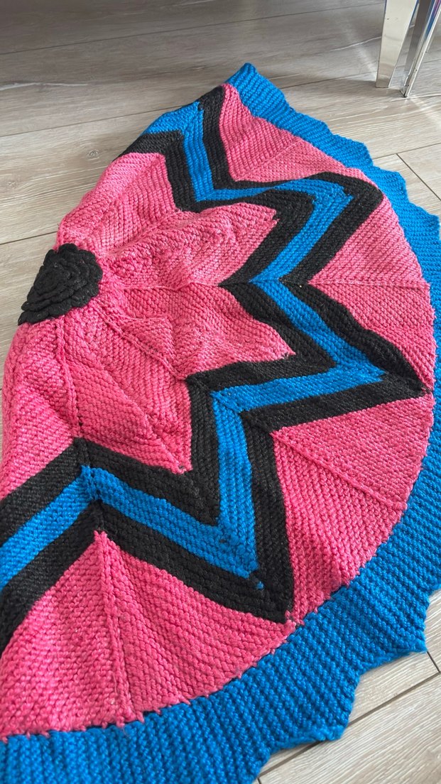 Renkli Nakışlı Bohem Yuvarlak Halı - Görsel 3