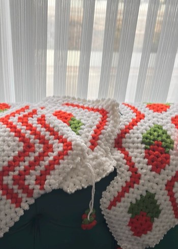 Renkli Örgü Banyo lif seti - Görsel 2