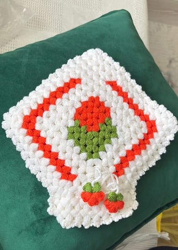 Renkli Örgü Banyo lif seti - Görsel 7