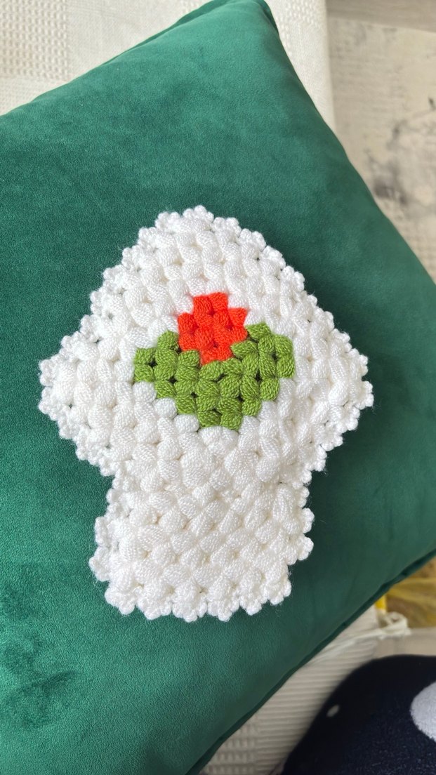 Renkli Örgü Banyo lif seti - Görsel 5