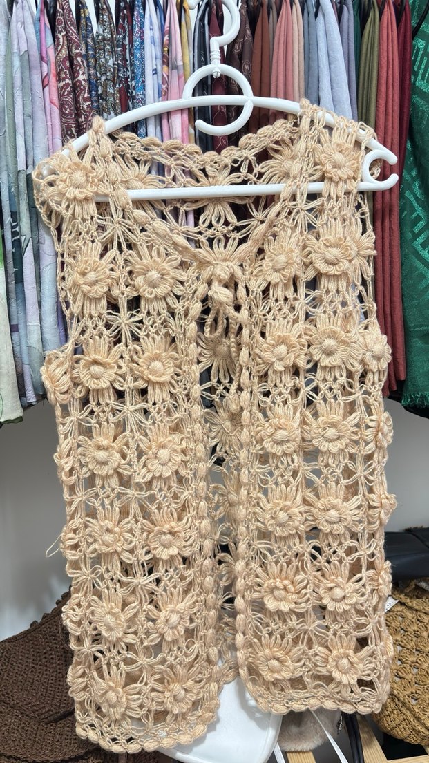 Nakışlı Örgü Bohem Kadın Yelek - Görsel 2