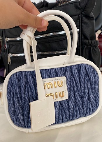 Beden Beyaz Denim Kadın El Çantası