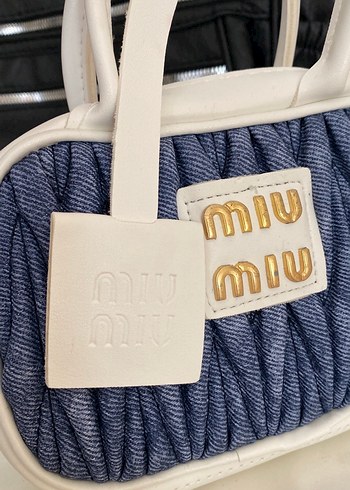 Miu Miu Beyaz Denim Kadın El Çantası