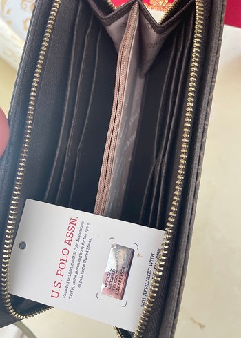 Kahverengi Deri Baskılı Kadın Portföy Cüzdan - Görsel 4