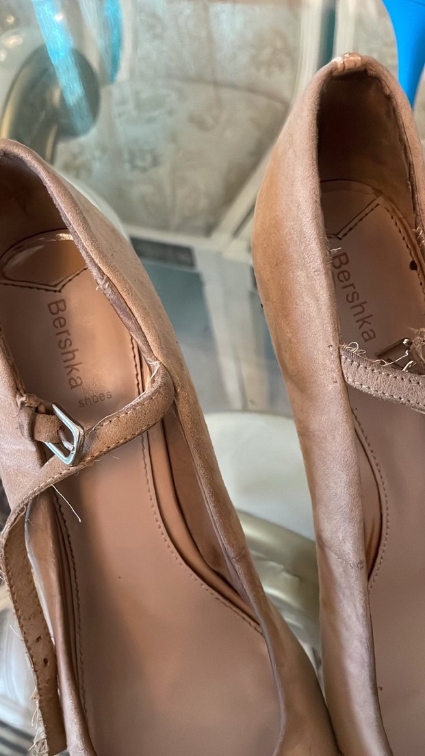 Bej Süet Platform Topuklu Stiletto Kadın Ayakkabı - Görsel 2