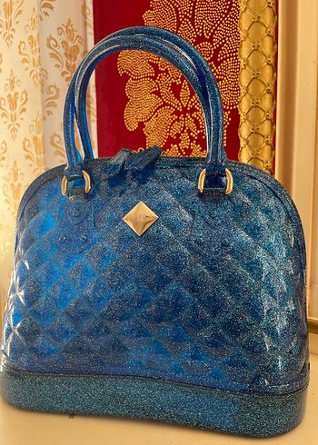 Parlak Mavi Desenli Kadın Çantası - Görsel 2