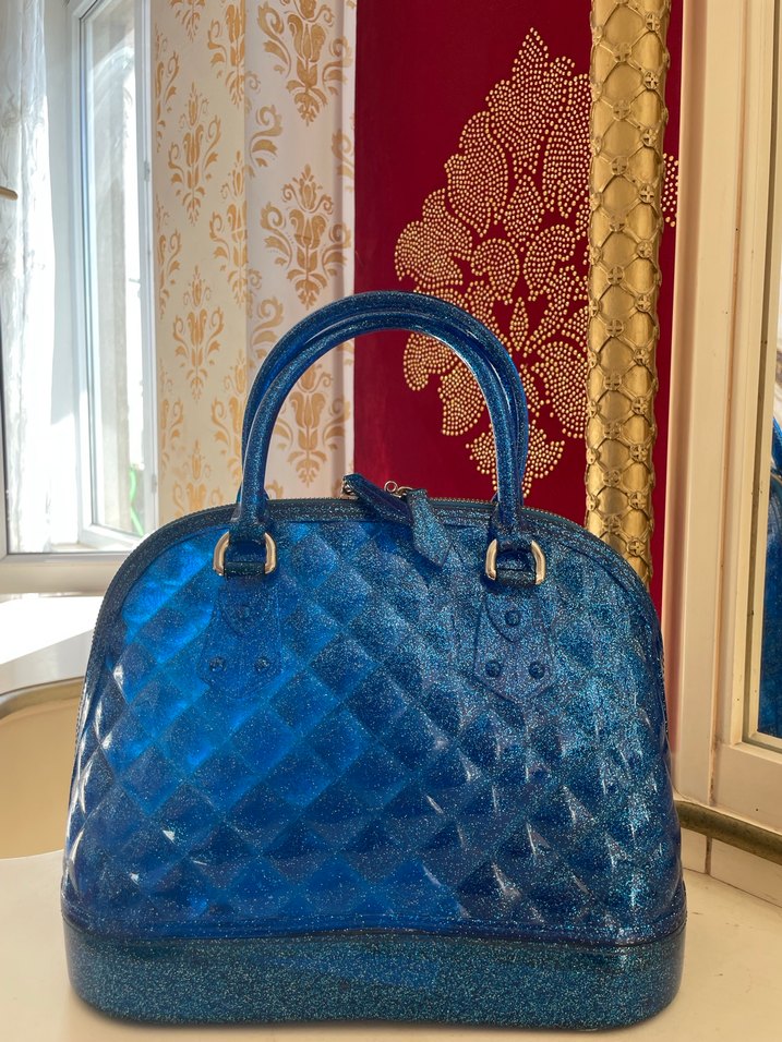 Parlak Mavi Desenli Kadın Çantası - Görsel 3