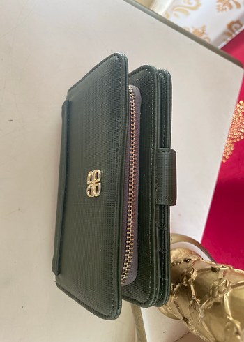 Yeşil Deri Fermuarlı Kadın Cüzdanı - Görsel 4