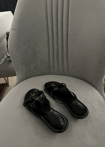 siyah sandalet - Görsel 2