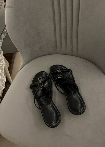 siyah sandalet - Görsel 6