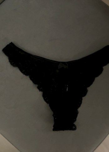 siyah dantelli kulot - Görsel 4