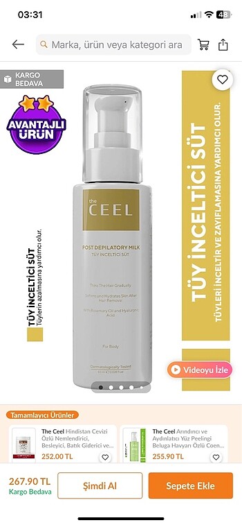 ceel tüy azaltıcı krem - Görsel 2