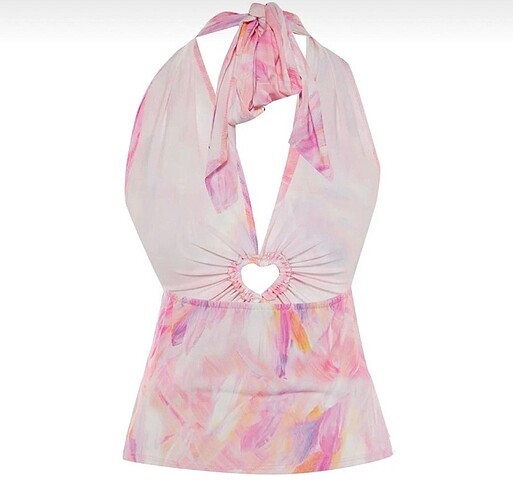 Bershka shein pembe bluz