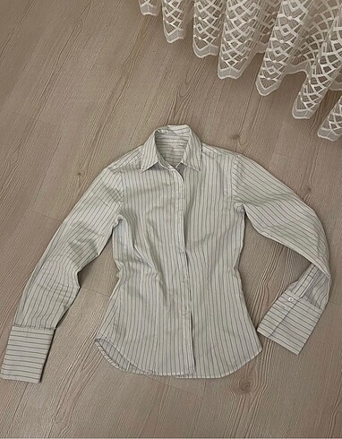 Stradivarius stradivarius cizgili fitted gömlek
