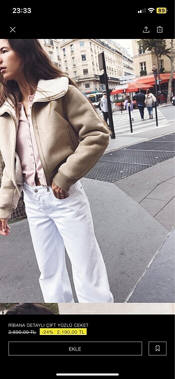 xs Beden Zara mont