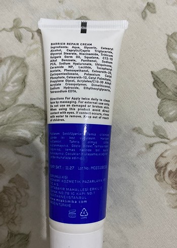 Diğer Mia Klinika Bariyer Onarıcı 50 ml