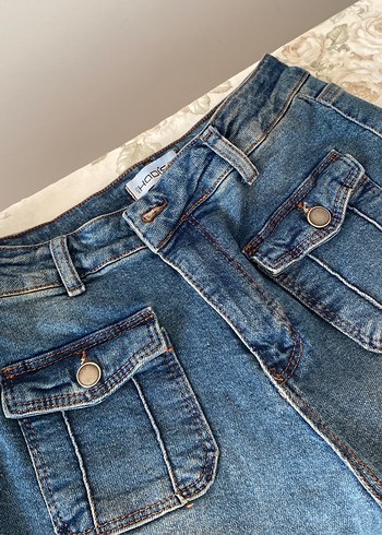 Diğer Düğmeli Cepli Midi Kot Pantolon 1 kere giyip yıkayıp kaldırdım