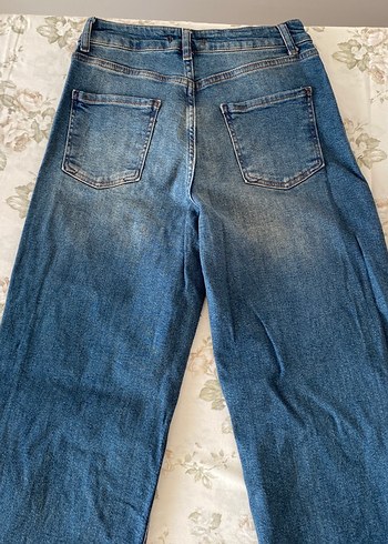38 Beden Düğmeli Cepli Midi Kot Pantolon 1 kere giyip yıkayıp kaldırdım