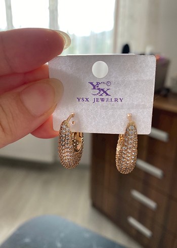 Parlak Yılan Desenli Mini Altın Küpeler Çelik