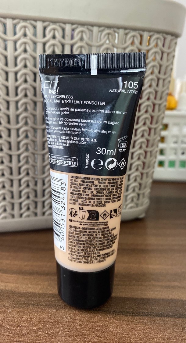 Maybelline Fit Me Mat Fondoten 105 Beige - Görsel 2