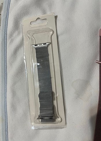 Gri ve gold Akıllı Saat Kordonu - Görsel 5