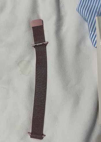 Gri ve gold Akıllı Saat Kordonu - Görsel 3