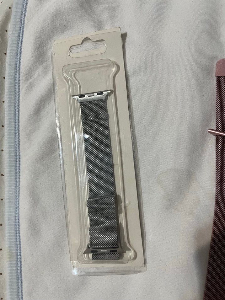 Gri ve gold  Akıllı Saat Kordonu - Görsel 5