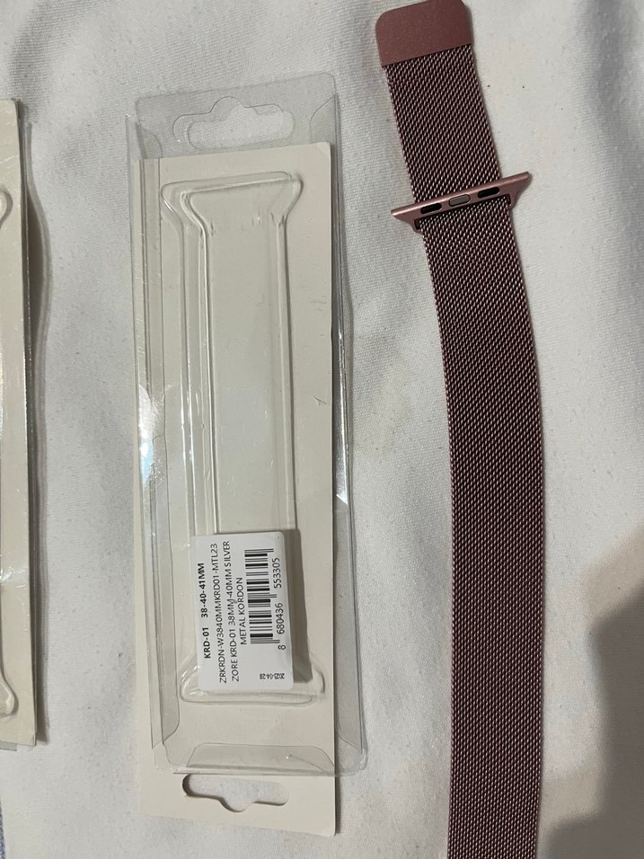 Gri ve gold  Akıllı Saat Kordonu - Görsel 2