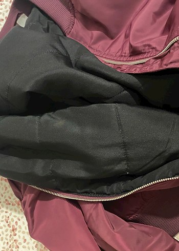 s Beden Bordo Fermuarlı Kadın Ceket