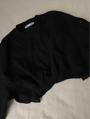 s Beden siyah Renk Zara crop sweatshirt