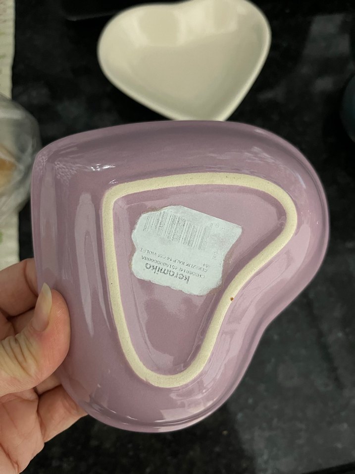 Keramika Pastel Renkli Kalp Şeklinde 3'lü Kase Seti - Görsel 2