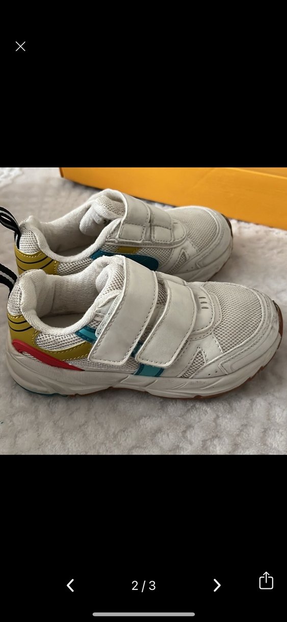 Beyaz Erkek Çocuk Bantlı Spor Ayakkabı - Görsel 2