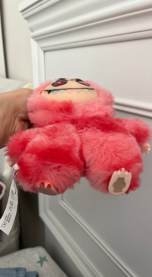 Pembe Renkli Peluş Labubu - Görsel 2