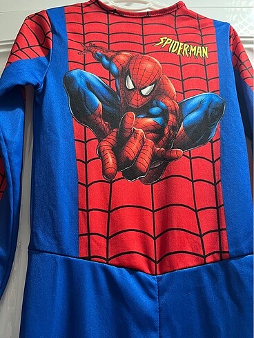 6 Yaş Beden mavi Renk Spiderman kostüm
