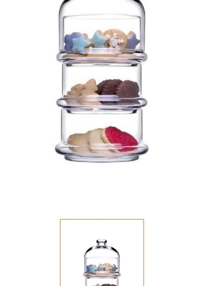 Paşabahçe 3 katlı kurabiyelik - Görsel 3