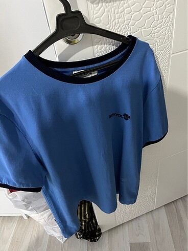 Baskılı bisiklet yaka t shirt