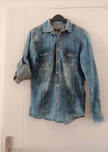 Diğer Düğmeli Kadın Mavi Denim Ceket gömlek