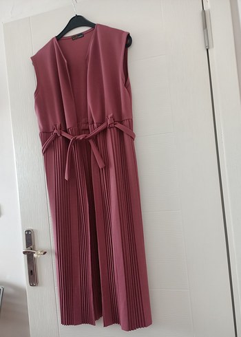 xl Beden Bordo Piliseli Uzun Kadın Yelek