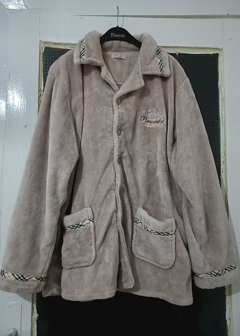 Bej Erkek Düğmeli Polar Ceket üst Alt takım - Görsel 3