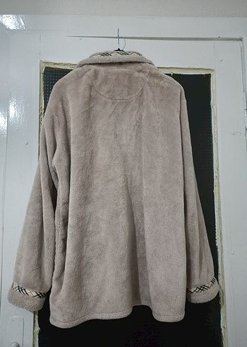 Bej Erkek Düğmeli Polar Ceket üst Alt takım - Görsel 4