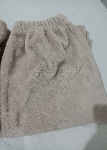 Bej Erkek Düğmeli Polar Ceket üst Alt takım - Görsel 12