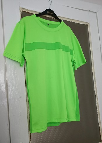 Yeşil Erkek Bisiklet Yaka Kısa Kollu Tişört - Görsel 3