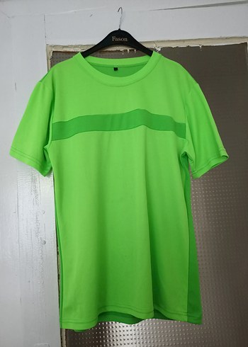 Yeşil Erkek Bisiklet Yaka Kısa Kollu Tişört - Görsel 4