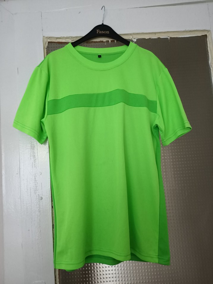 Yeşil Erkek Bisiklet Yaka Kısa Kollu Tişört - Görsel 4