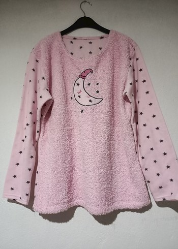 Diğer Pembe Yildizli Pelus Pijama Ustu