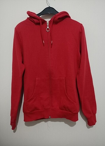 Kapşunlu fermuarlı Sweatshirt ceket