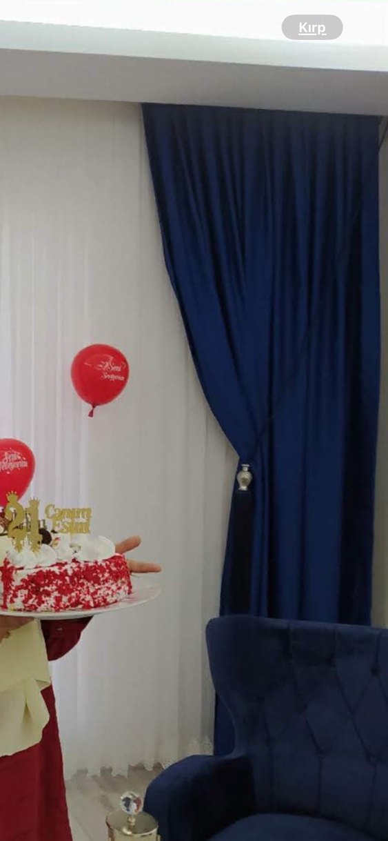 Modern Klasik Lacivert Perde boyu 275 - Görsel 2