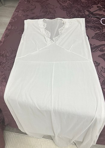 Kadın Beyaz Bohem Midi Sabahlık - Görsel 4